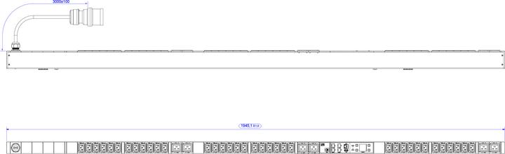 Produktbild Bachmann BlueNet BN3500 Master Rack PDU Metering per socket-outlet (36)xC13 (6)xC19 IEC3