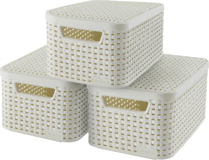 Actual product image Curver 3 STYLE S storage boxes cream 29.1 x 19.8 x 14.2 cm (29 x 20 x 14 cm, 3 l)
