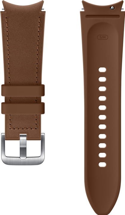 Actual product image Samsung Hybrid Leather Band (20 mm, Real leather, Fluoroelastomer, Galaxy Watch, Galaxy Watch 4)