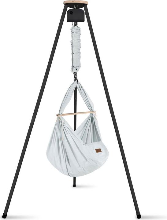 Schmusewolke Tipi anthrazit mit anthrazit Motor und Bio Federwiege
