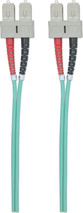 Produktbild Intellinet LWL Anschlusskabel SC/SC Multimode OM3 aqua (CAT6, 5 m)