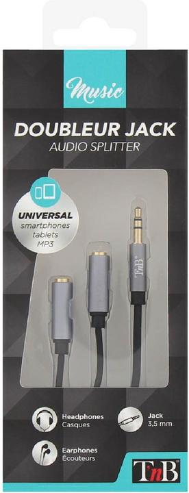 Productafbeelding T'nB DOUBLEUR JACK 3.5 M/V 20CM (NOIR/GRIS) (0.20 m)