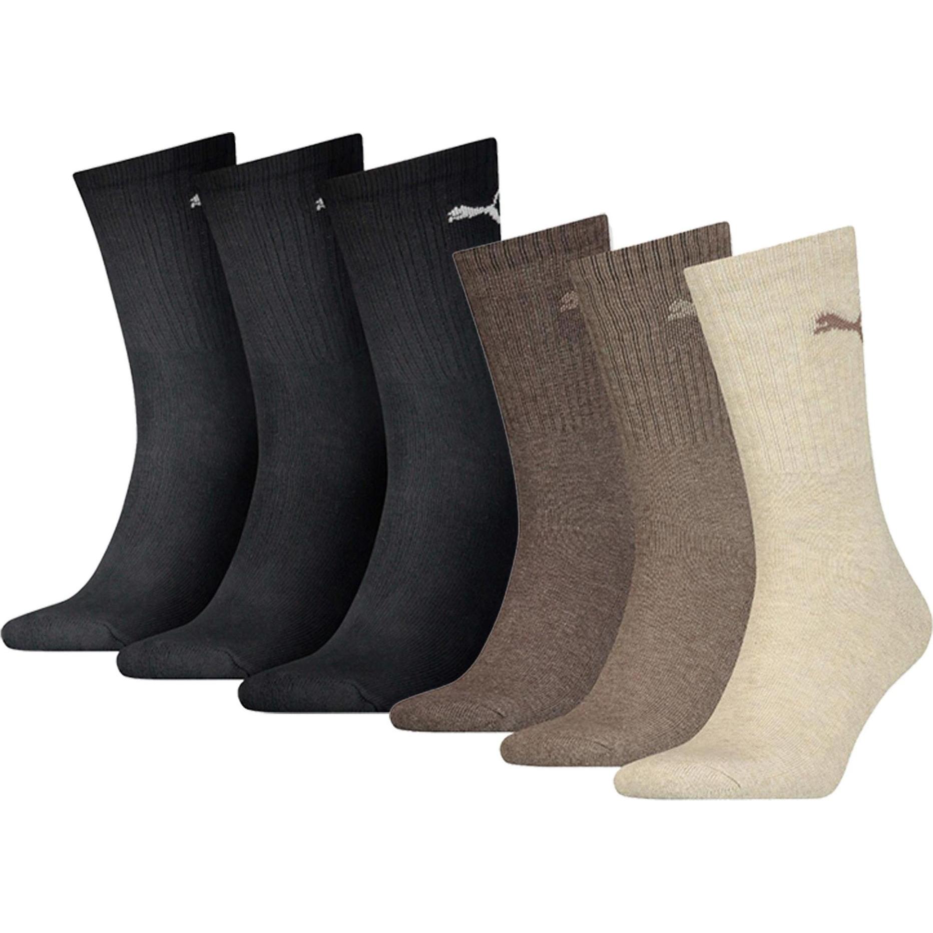 Puma, Herren, Socken, Socken Sportlich Bequem sitzend, Mehrfarbig, (6er Pack, 35 - 38)