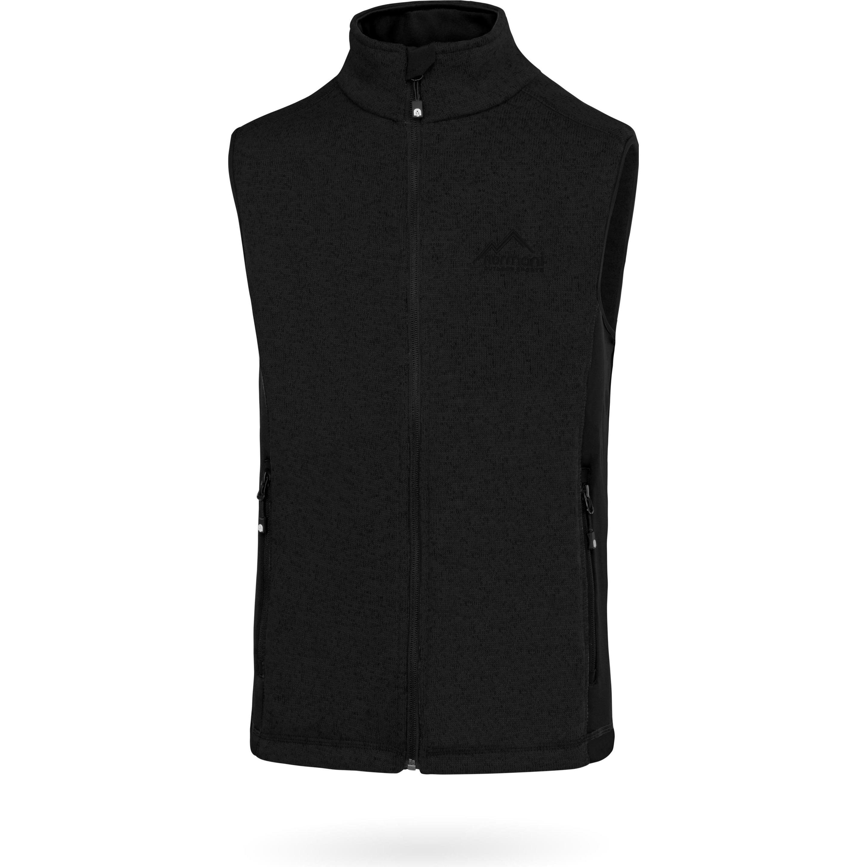 Thumbnail - Normani, Herren, Weste, Herren Strick-Fleeceweste Shamattawa, Schwarz, (S)