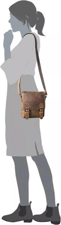 Produktbild Greenwood Herrentasche Echtleder 9 Zoll Aden Vintage Look Camel No.2