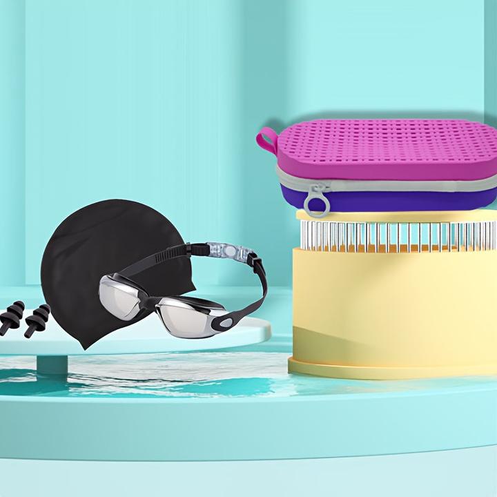 Actual product image Only-Bags.Store 1 Stück. Atmungsaktives Silikon-Brillenetui - grosses Fassungsvermögen, wendbar, langlebig und