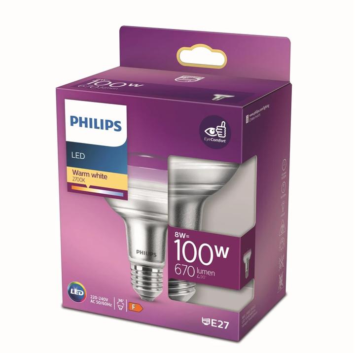 Produktbild Philips Reflektor (E27, 8 W, 670 lm, 1 x, F)