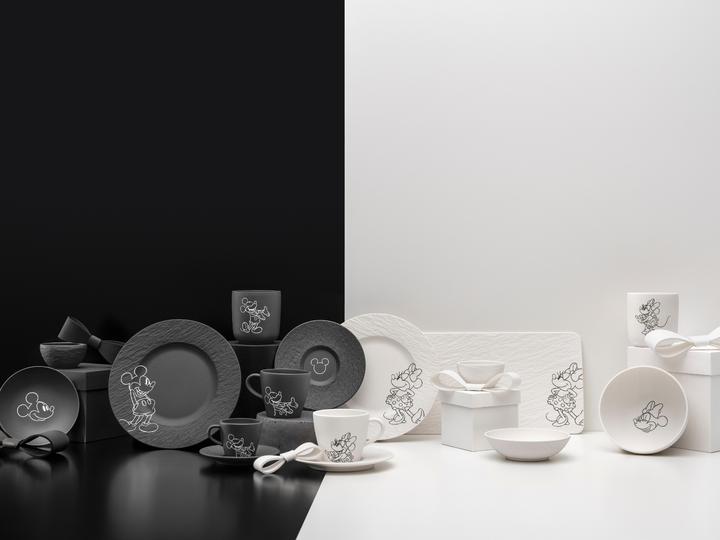 Produktbild Villeroy & Boch Frühstücks-/Dessertteller Manufacture Rock blanc - Mickey Mouse (1x, 21.70 cm)