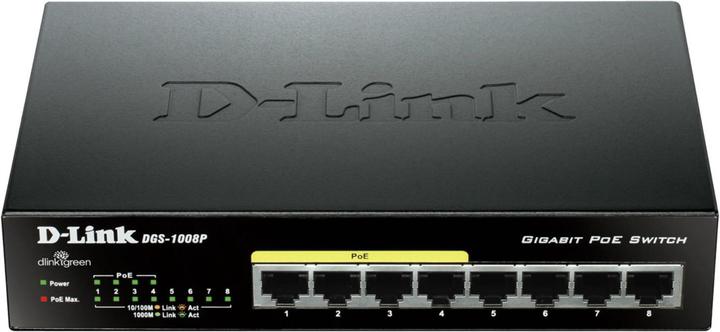 Actual product image D-Link Dgs-1008p (8 Ports)