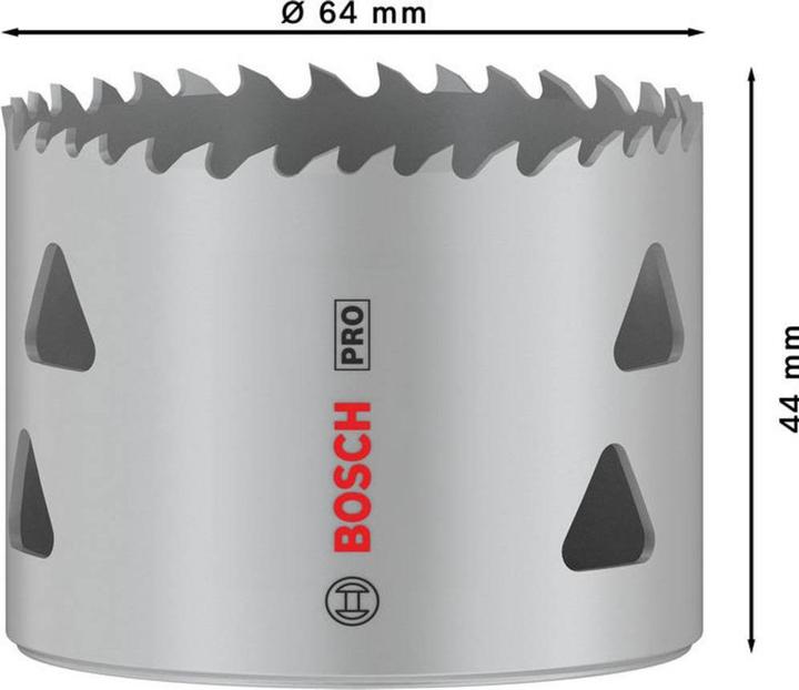 Actual product image Bosch Professional Zubehör PRO Multi material hole saw, 64 mm, with thread (64 millimetres)