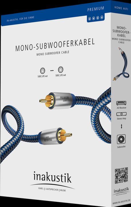 Actual product image Inakustik Premium Mono Subwoofer Cable (5 m, Cinch)