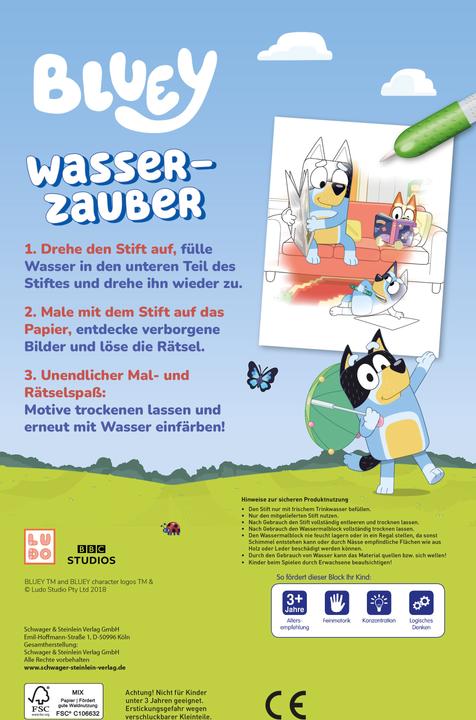 Immagine prodotto Bluey Wasserzauber: Einfach mit Wasser malen!