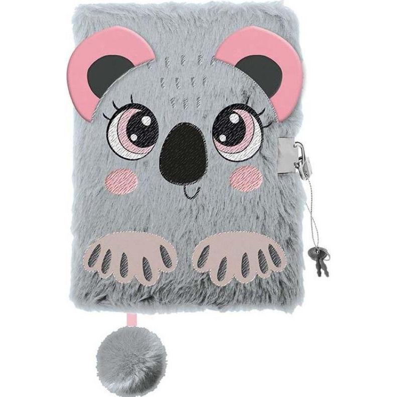 Majewski, Quaderni + Bloc notes, Tagebuch mit Vorhängeschloss A5/96K 3D Sweet Koala (A5, Righe)