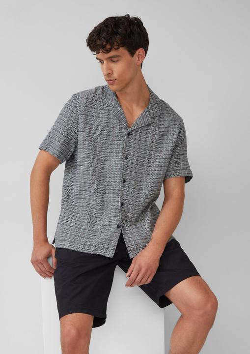 Produktbild S.Oliver Hemd Resort Fit: Strukturiertes Kurzarmhemd mit Reverskragen (S)