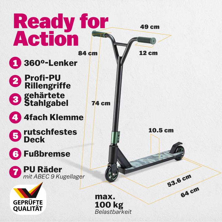 Produktbild Sportana Scooter Aluminium 100mm PU Rollen