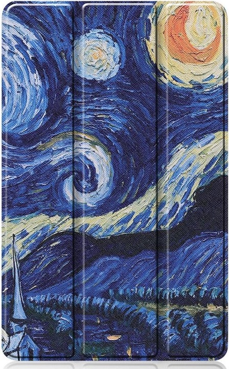 Cover-Discount Galaxy Tab S6 Lite - Étui en cuir intelligent à trois volets Night Sky (Galaxy Tab S6 Lite 10.4 (2020))