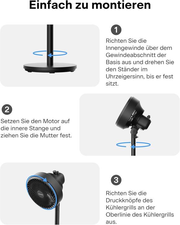 Produktbild Pelonis Höhenverstellbarer Säulenventilator (46 dB)