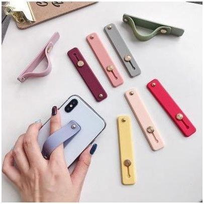 Thumbnail - Hurtel Self-adhesive finger holder with zipper - pink, Smartphone Halterung, Rosa
