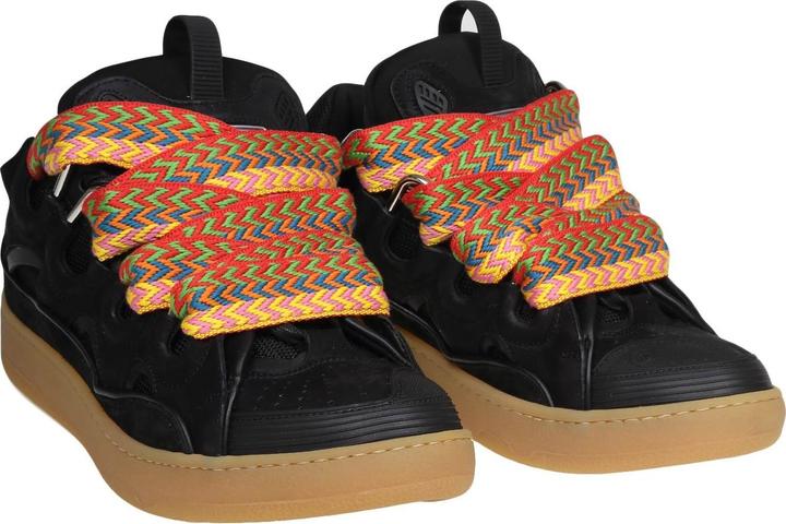Produktbild Lanvin curb sneakers in leather and suede with multicolor laces (42)