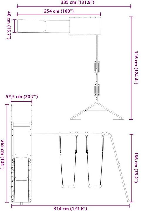 Produktbild vidaXL Spielturm