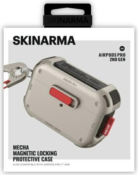 Produktbild Skinarma Mecha AirPods Pro 2 titanium (Ladecase Hülle)