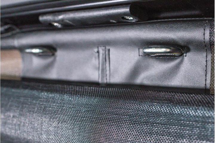 Actual product image VanQuito Mosquito net in the rear