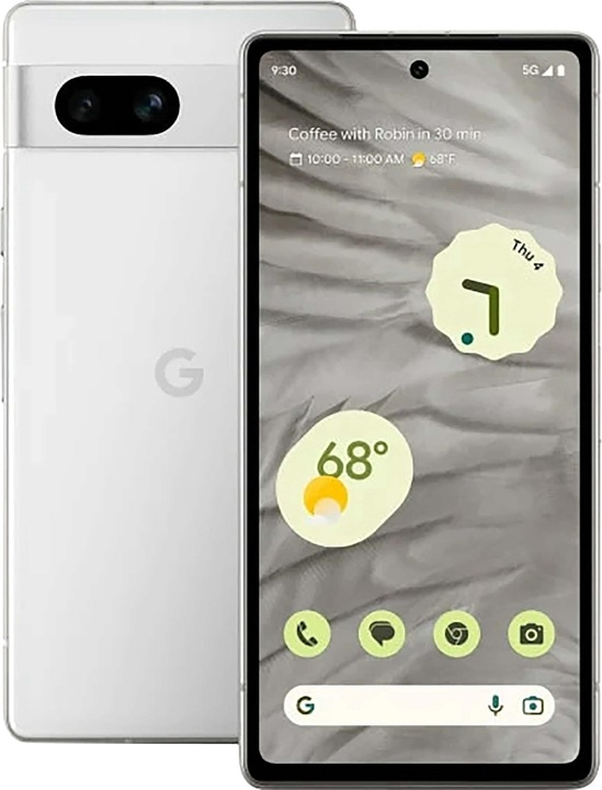 Google Pixel 7a (128 GB, Sneeuw, 6.10", SIM + eSIM, 64 Mpx, 5G)