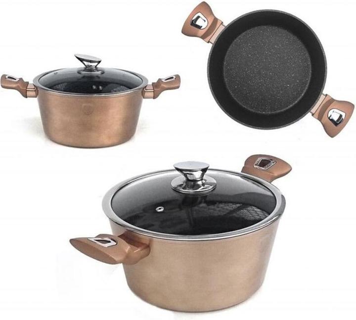 Produktbild BerlingerHaus GRANITE POT SET BH-6161 ROSE GOLD 17 ELEM. (Pfannenset + Topfset, Aluminium)