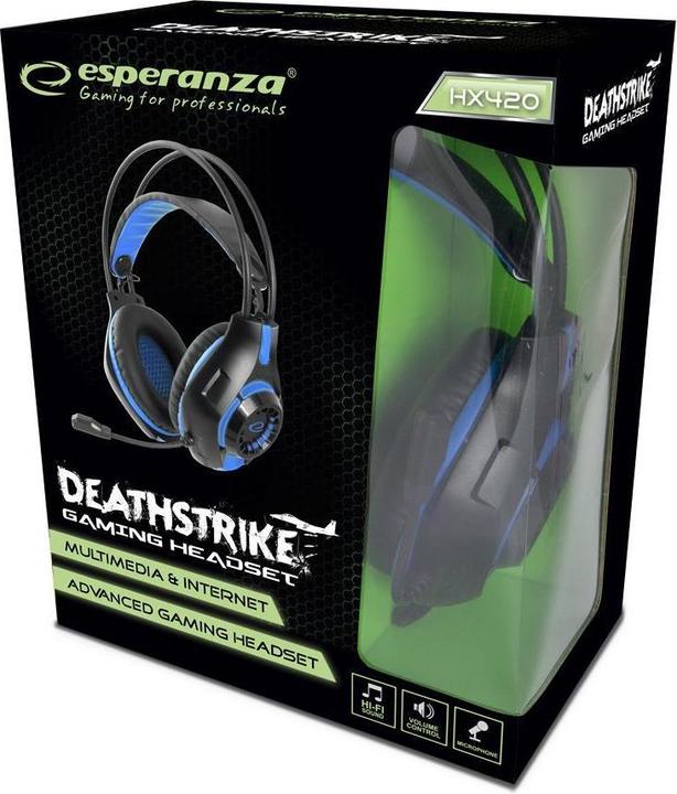 Actual product image Esperanza Headphones For Gamers With M (NC, Cable)