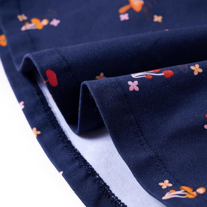 Produktbild VidaXL Kinderkleid Marineblau 92,Material: 92 % Baumwolle. 8 (92)