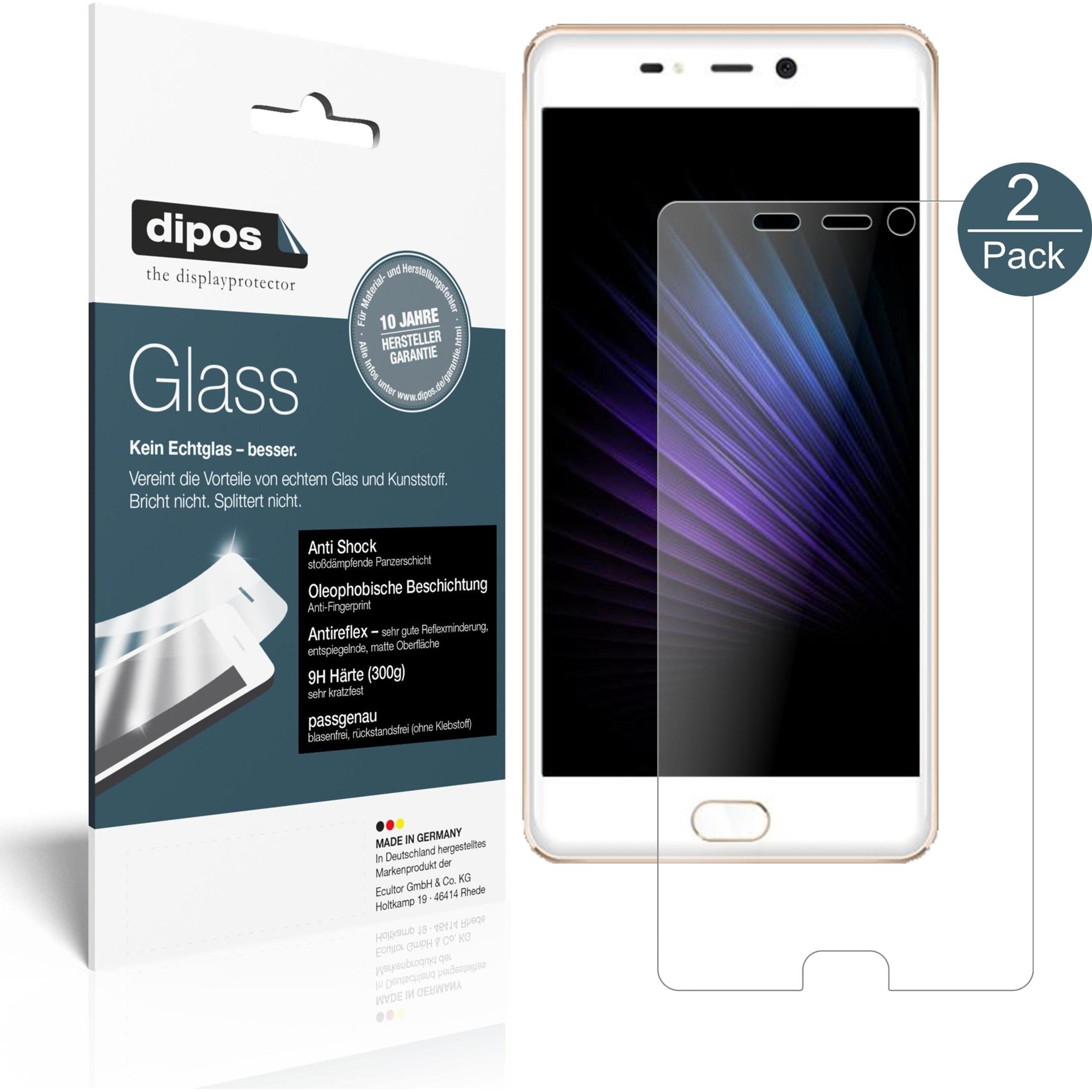 Dipos Displayschutz Anti-Shock (2 Stück, Leagoo T5), Smartphone Schutzfolie, Transparent