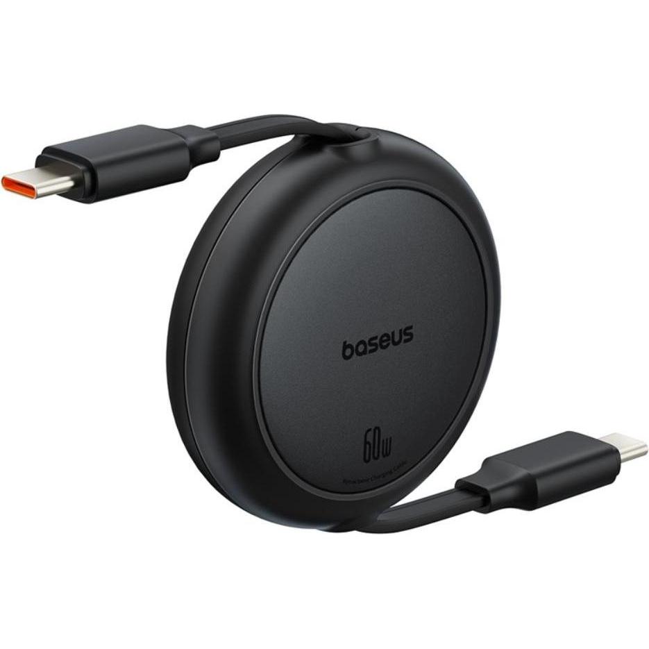 Thumbnail - Baseus Free2Pull Mini USB-C to USB-C USB cable, 60W, 1, (black) (1 m), USB Kabel