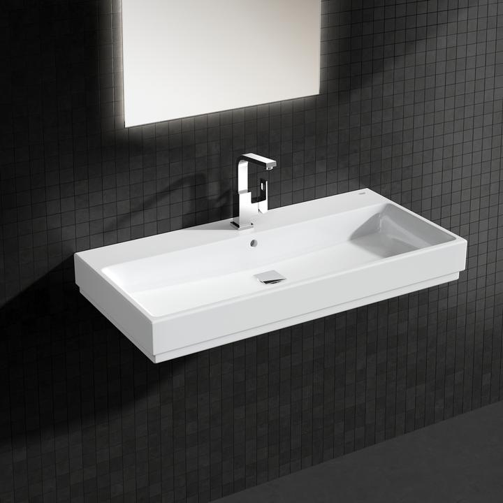 Actual product image Grohe Washbasin CUBE CERAMIC 1 HL w ÜL 1000x490mm PureGuard/awe (490 mm, 1010 mm)