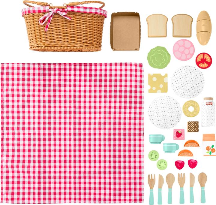 Productafbeelding Fisher-Price Houten picknickmand set