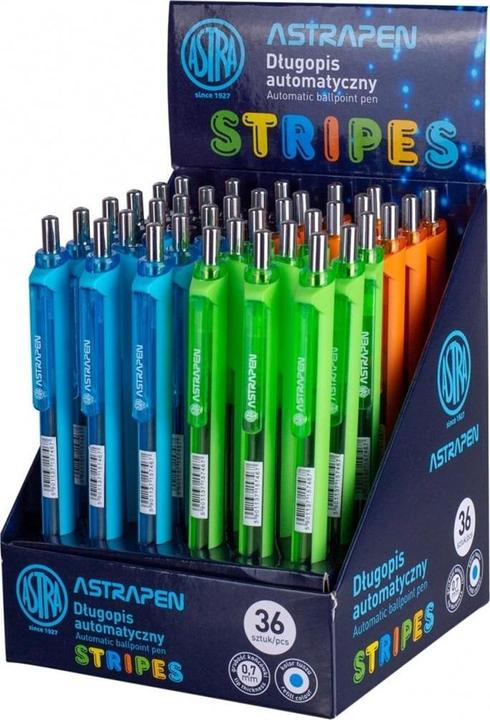 Produktbild Astra Pen Stripes Automatik-Kugelschreiber (36 Stück) (Mehrfarbig, 36 x)