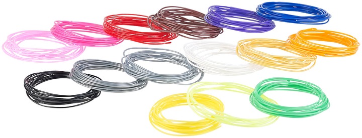 Immagine prodotto FreeSculpt Set di filamenti ABS a 15 colori per penne per stampanti 3D (ABS, 1.75 mm, 120 g, Multicolore)