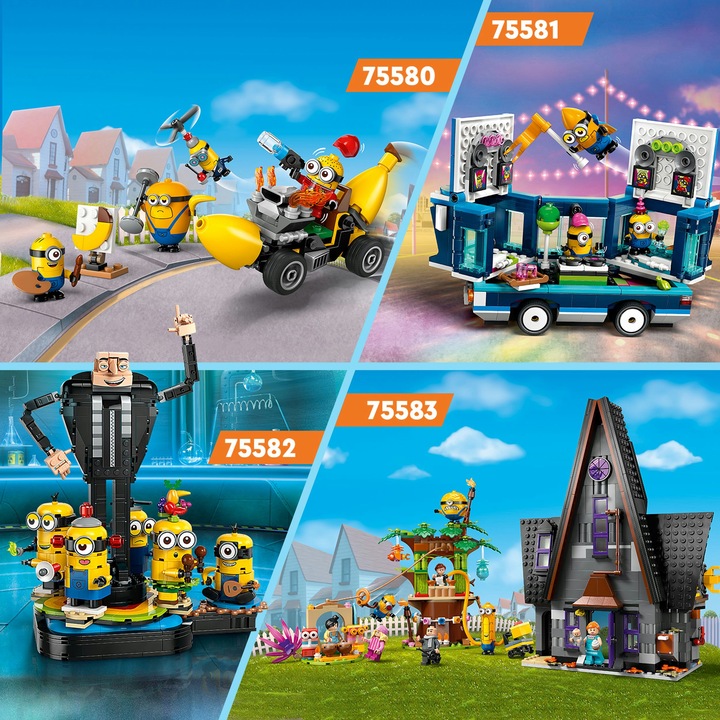 Actual product image LEGO Gru and the Minions made from bricks (75582, LEGO Minions)