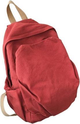 Actual product image Only-Bags.Store Vintage canvas backpack, large capacity school bag, solid colour backpack, computer backpack