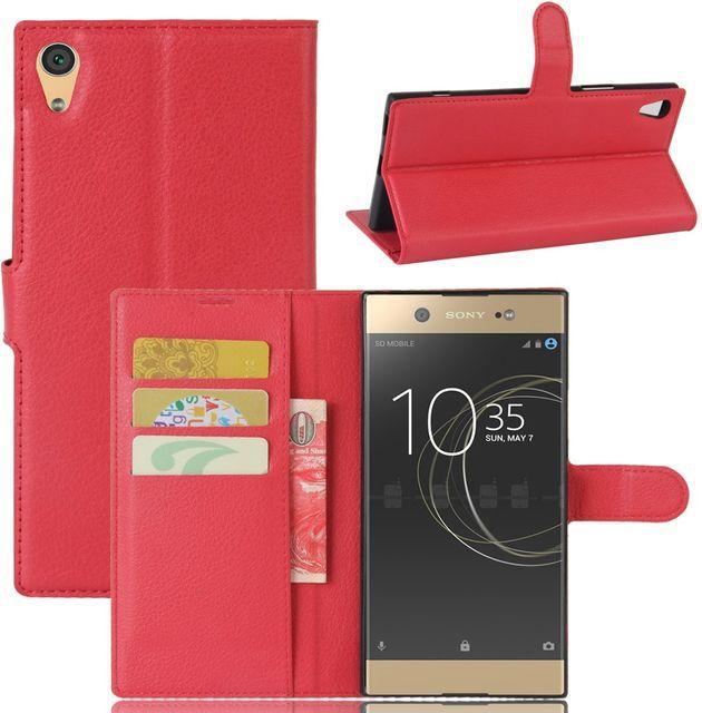 Produktbild MU Classic Hülle aus Leder mit Litchitextur (Sony Xperia XA1 Ultra)