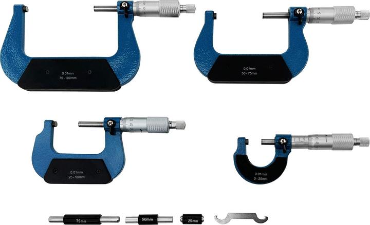 Actual product image Paulimot Mikrometer-Set 0 - 100 mm, 4-teilig (10 cm)