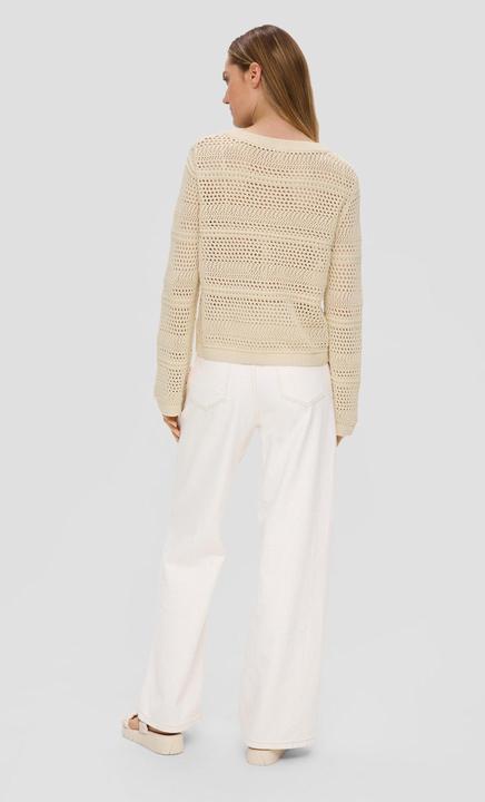 Produktbild s.Oliver Strickpullover Pullover im Relaxed-Fit mit Ajour-Muster (36)
