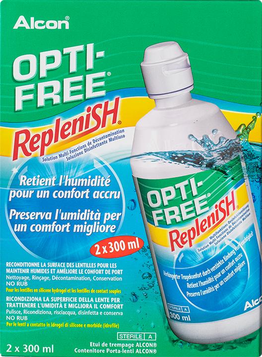 Produktbild Opti Free Replenish, Kontaktlinsenpflegemittel, 2x300 ml (All in One Lösung, 600 ml)