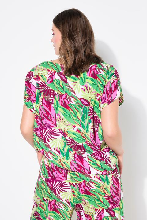 Immagine prodotto Studio Untold Maglia dal taglio oversize con stampa ispirata alla giungla e scollo a V (50, 52)
