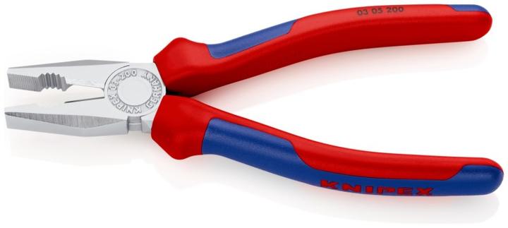 Produktbild Knipex Kombizange 71 01 200 SB L.200mm max. 16mm2 m.Facette verchromt 2Komp.-Hüllen DIN ISO 5746 (255 mm)