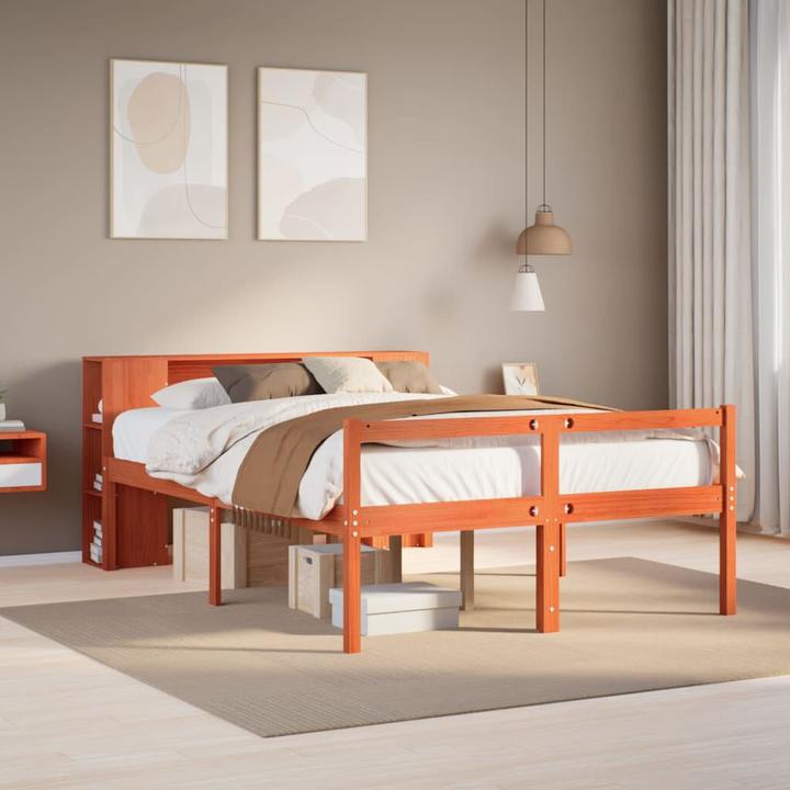 Image du produit vidaXL Bett mit Regal (135 x 190 cm)
