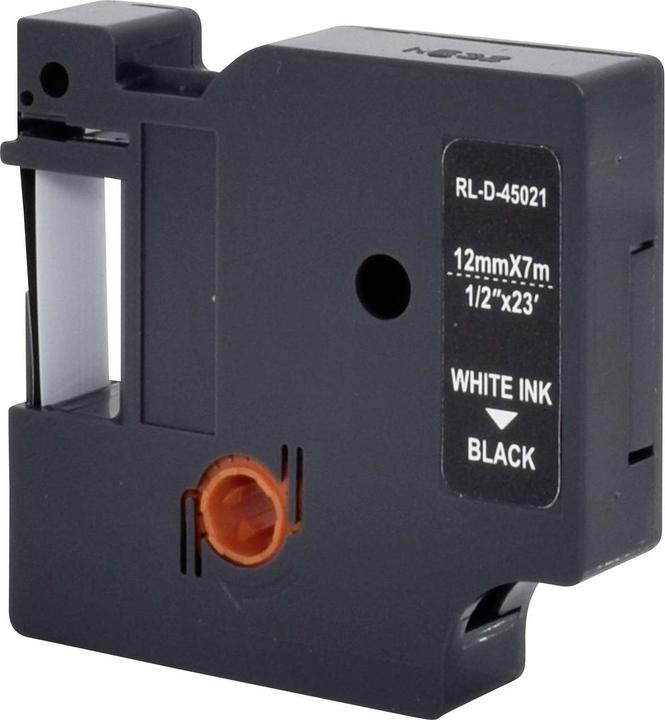 Actual product image Renkforce RF-LT-D45021 Compatible replaces DYMO D1 - 45021 12 mm Ba (1.20 cm, Black, White)