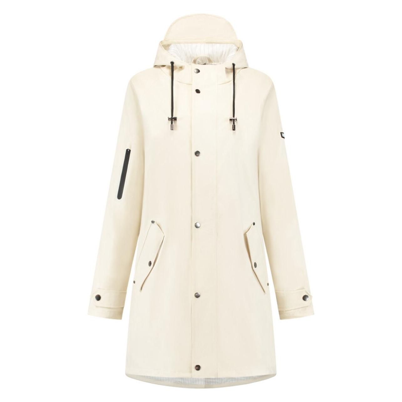 Mirage, Vrouwen, Jassen, Regenjas Rainfall Trenchcoat Maat M Gemaakt Van Polyester Soft Touch Off White, Wit