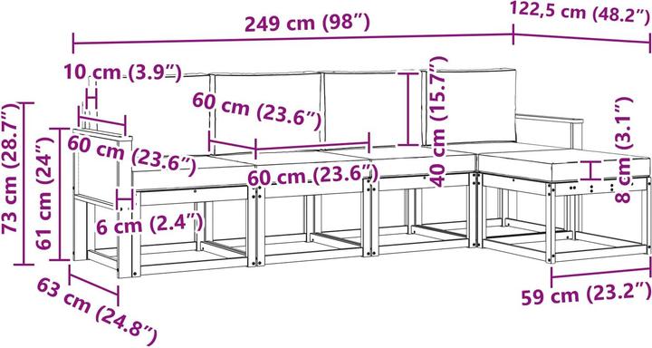 Produktbild vidaXL Gartenmöbel