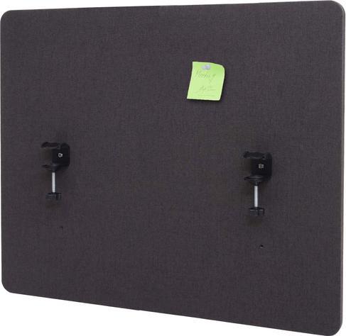 Mendler Cloison acoustique de bureau, cloison d'intimité de bureau, double paroi tissu/textile - 75x60cm