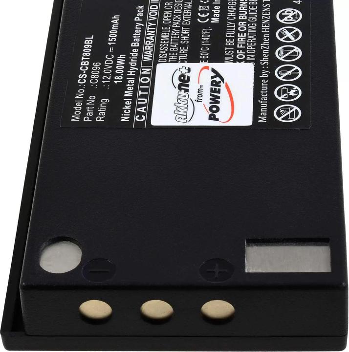 Actual product image AccuCell Akku passend für Kransteuerung Cattron Theimeg T01, 7700T15, Typ C8096 - 12V - 1500 mAh (12 V, 1500 mAh)